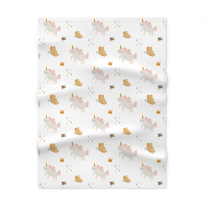 Baby Soft Fleece Blanket | Unicorn Theme