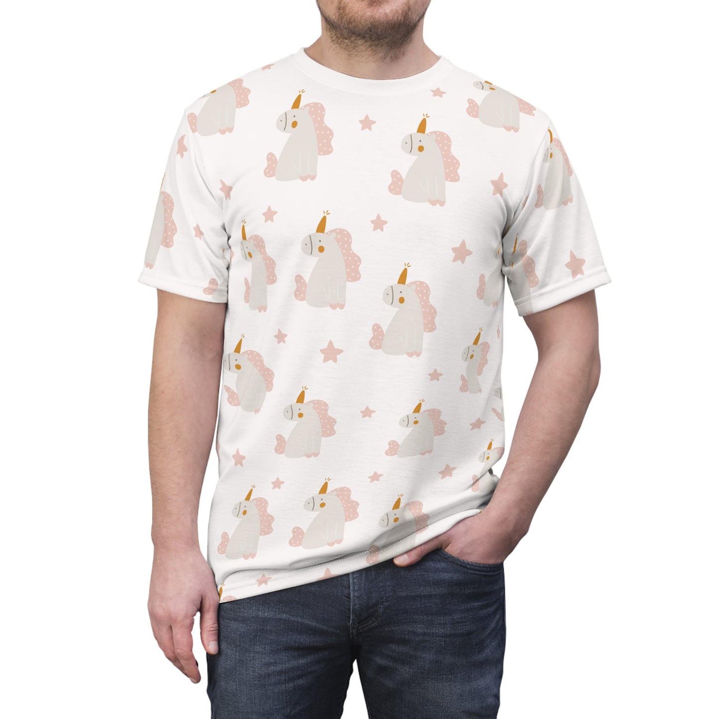 Dad's Cut & Sew T-Shirt | Unicorn Theme