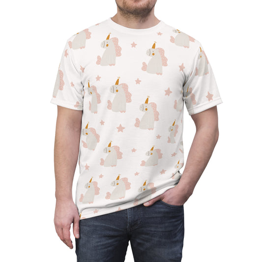 Dad's Cut & Sew T-Shirt | Unicorn Theme