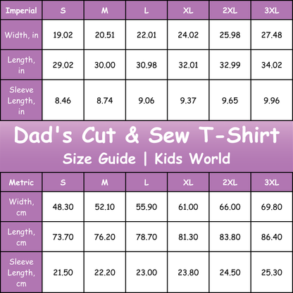Dad's Cut & Sew T-Shirt | Unicorn Theme