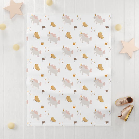 Baby Soft Fleece Blanket | Unicorn Theme
